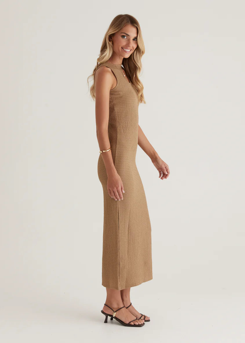Torie Knit Maxi Dress - Latte - Image 7