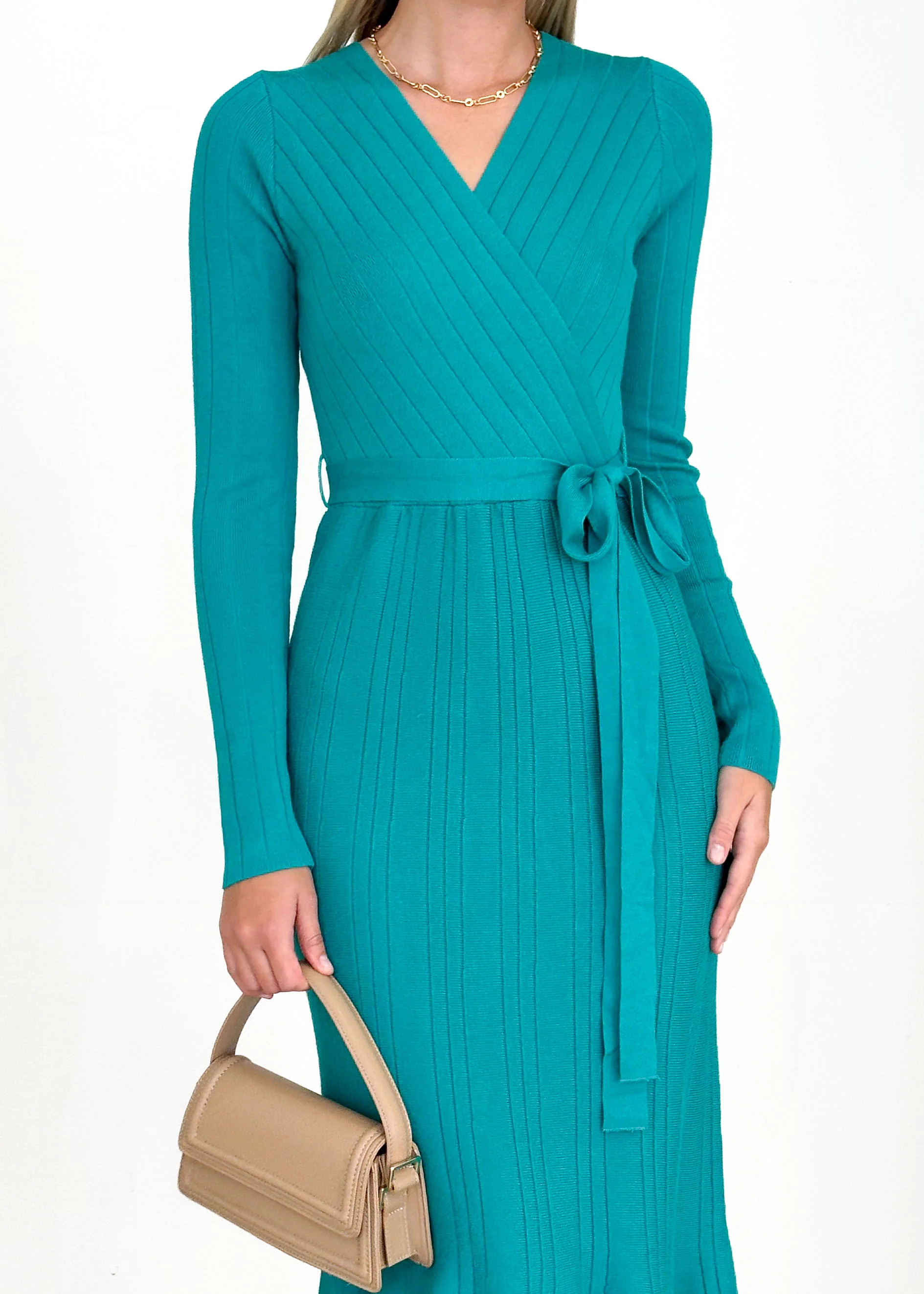 Torio Knit Midi Dress - Jade - Image 12