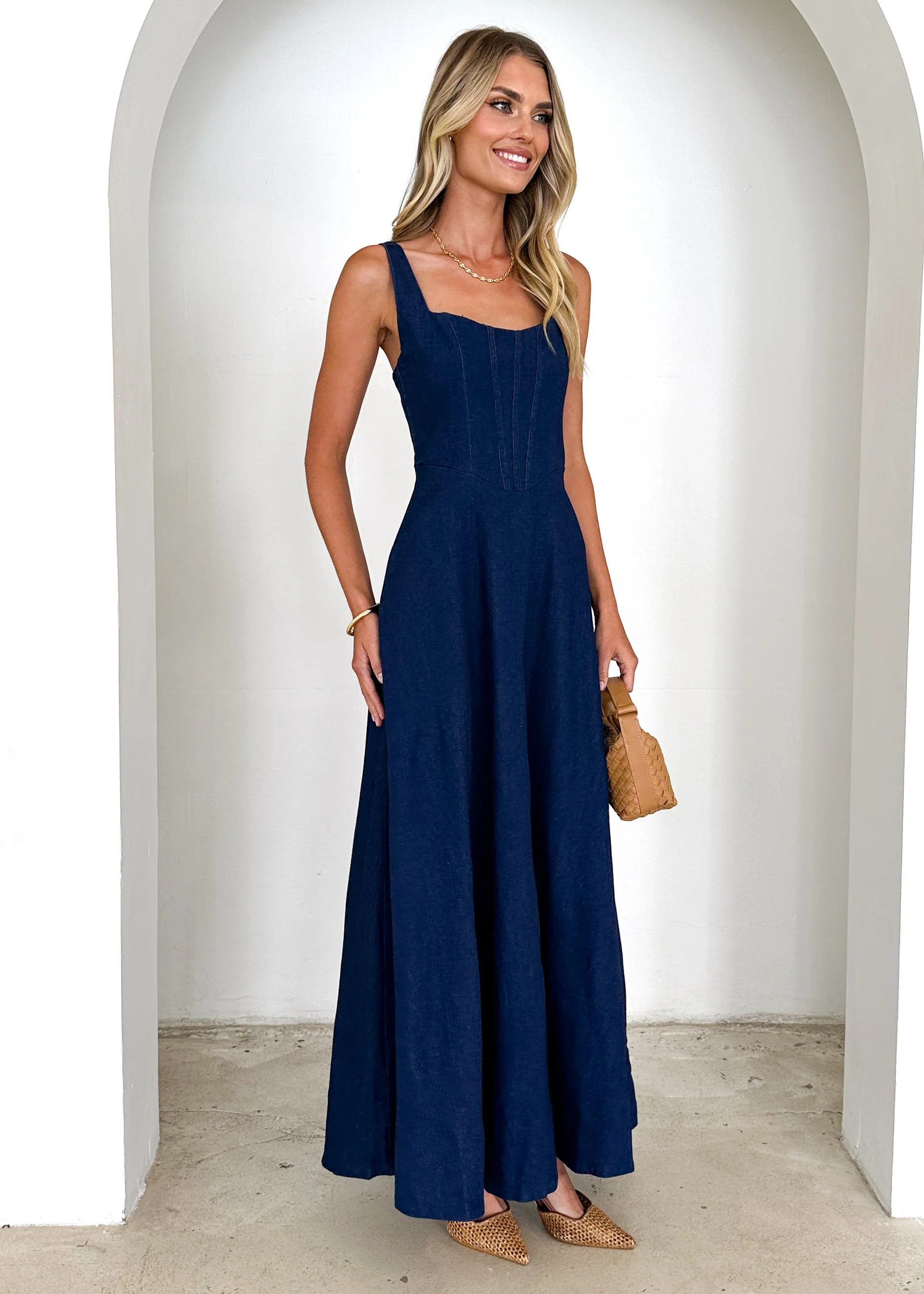 Toscana Maxi Dress - Indigo - Image 16