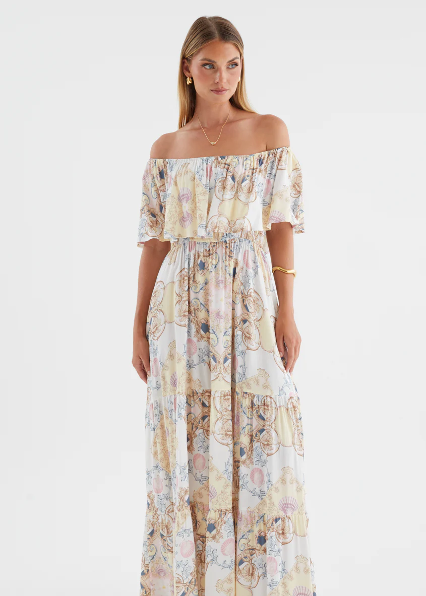Verah Off Shoulder Maxi Dress - Versailles - Image 4