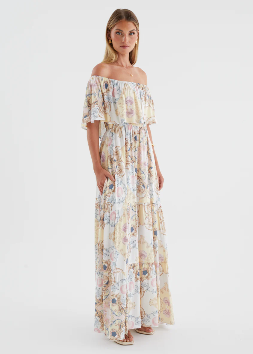 Verah Off Shoulder Maxi Dress - Versailles - Image 6