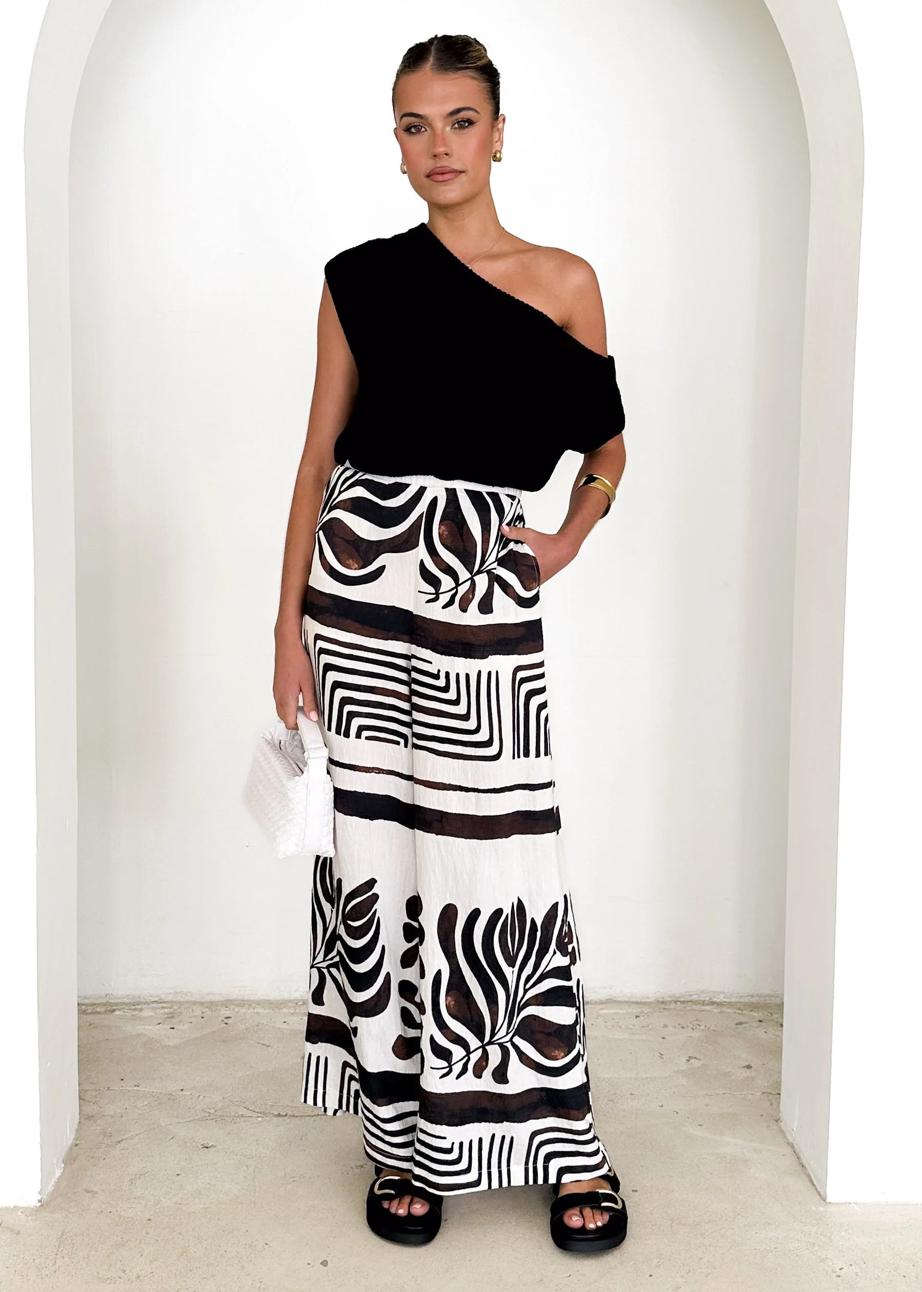 Verona Pants - Black Abstract - Image 11