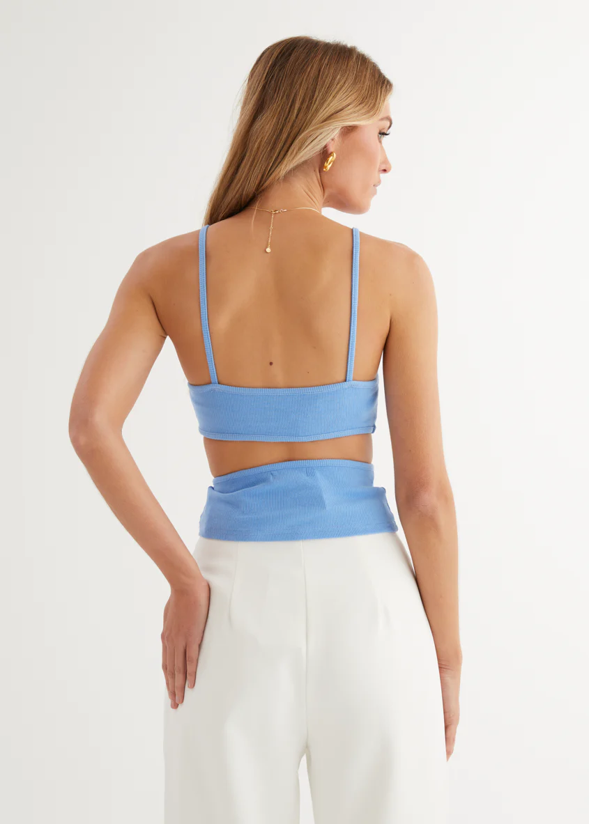 Vivacious Cut Out Knit Top - Cobalt - Image 6