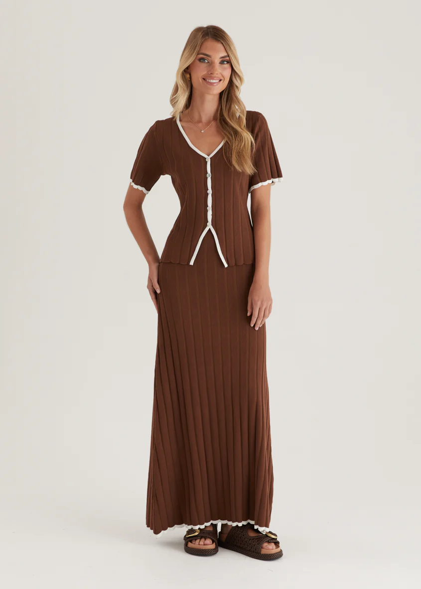 Yulia Knit Top - Chocolate - Image 6