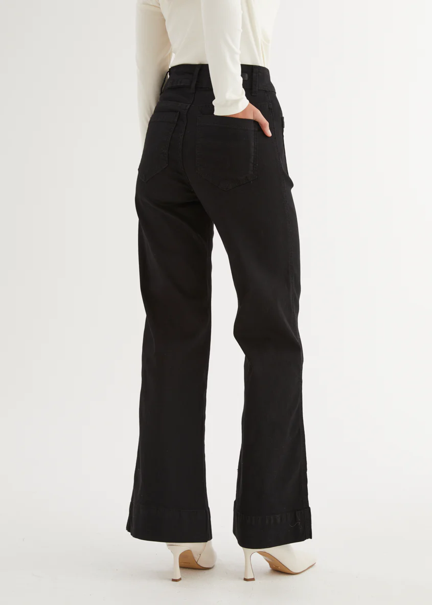 Zekroe Wide Leg Jeans - Black - Image 5
