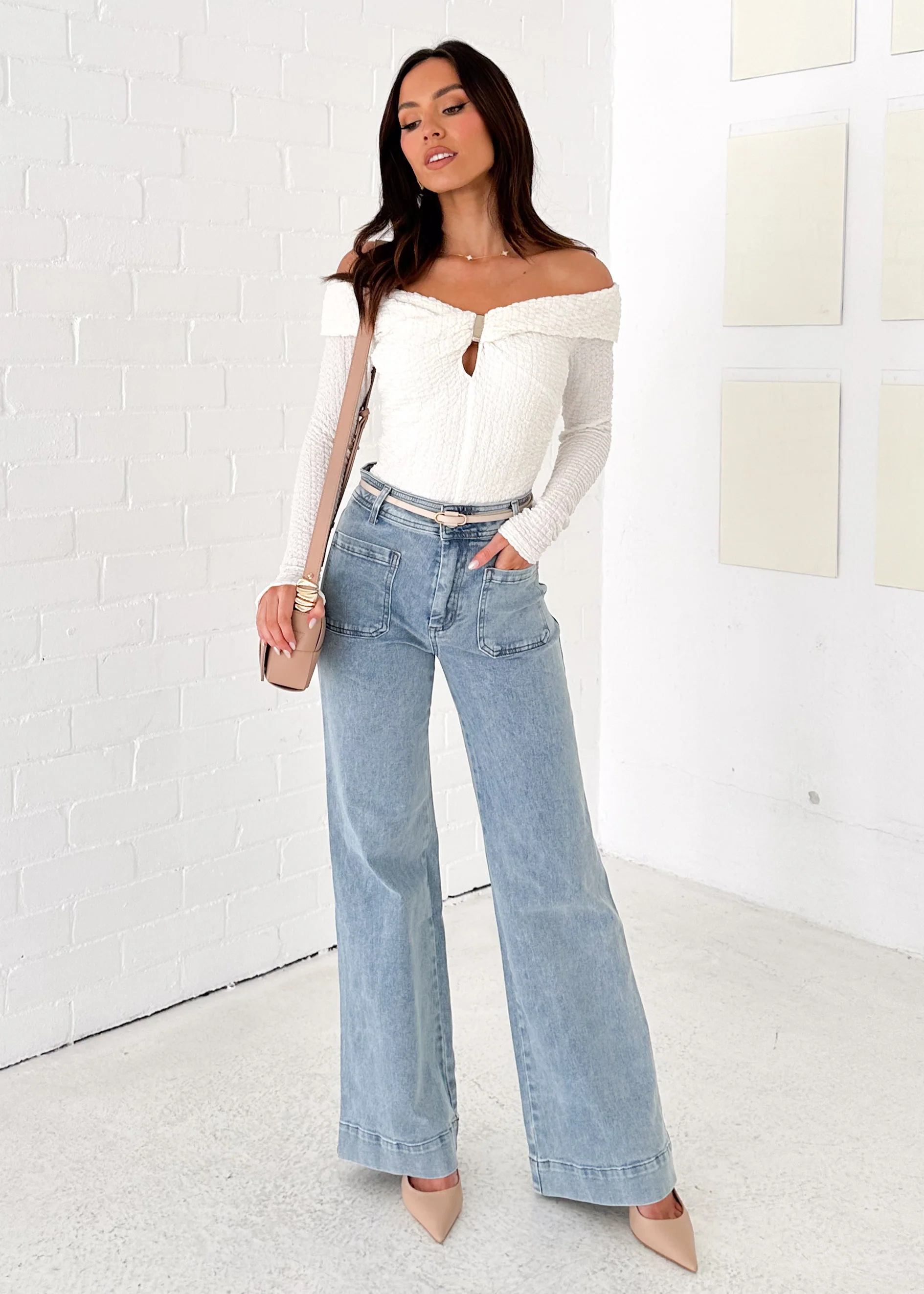Zekroe Wide Leg Jeans - Light Blue - Image 19