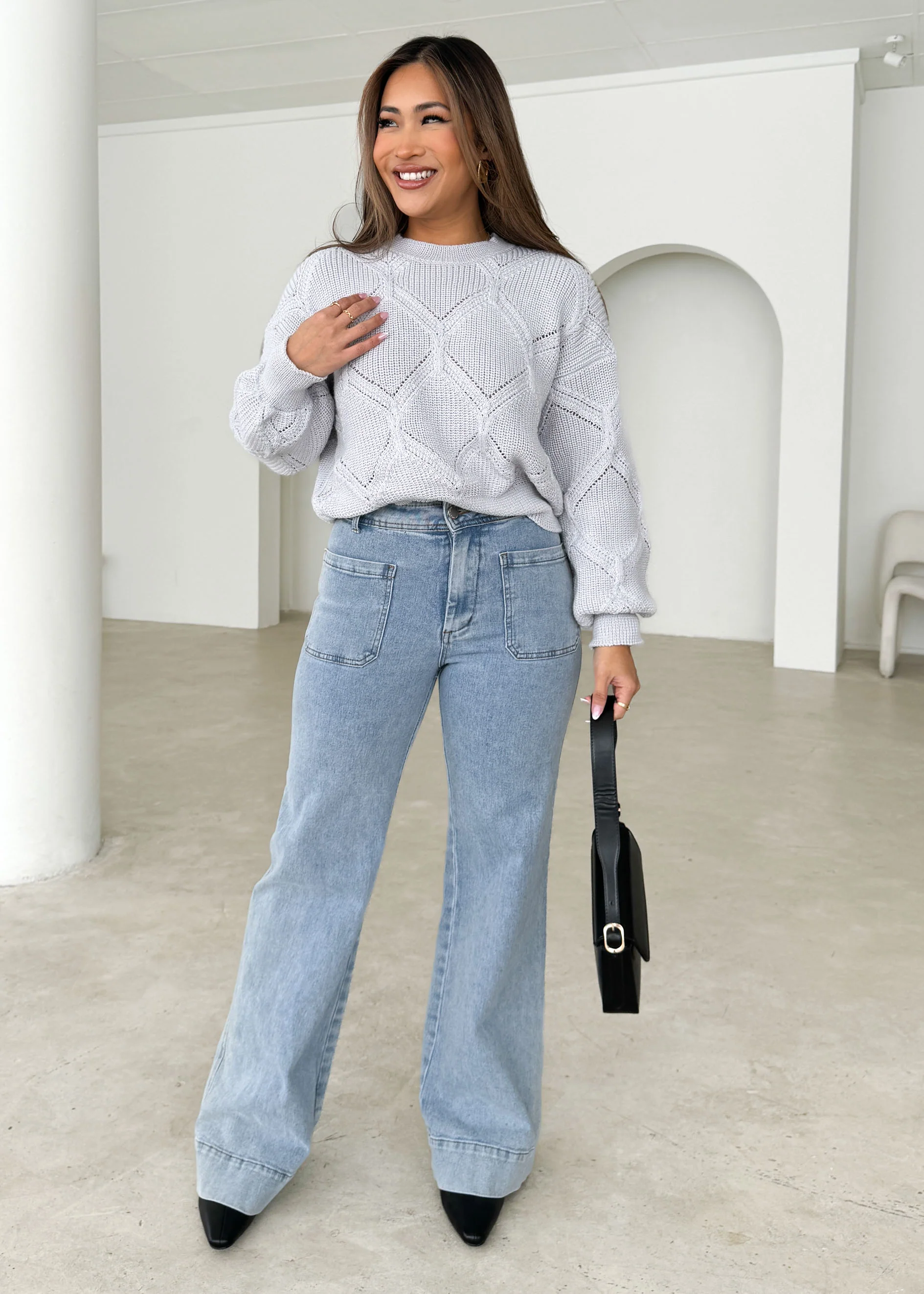 Zekroe Wide Leg Jeans - Light Blue - Image 23